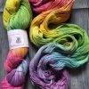 Rich Pinkbow on Organic cotton & Linen 4ply yarn