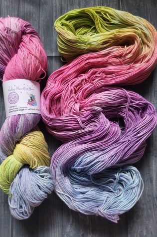 Unicorn Poop on Organic cotton 4ply yarn