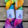 Pink Rainbow on bamboo fingering yarn