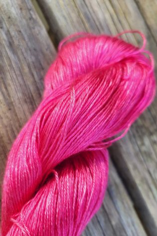 Red on Tencel sock yarn