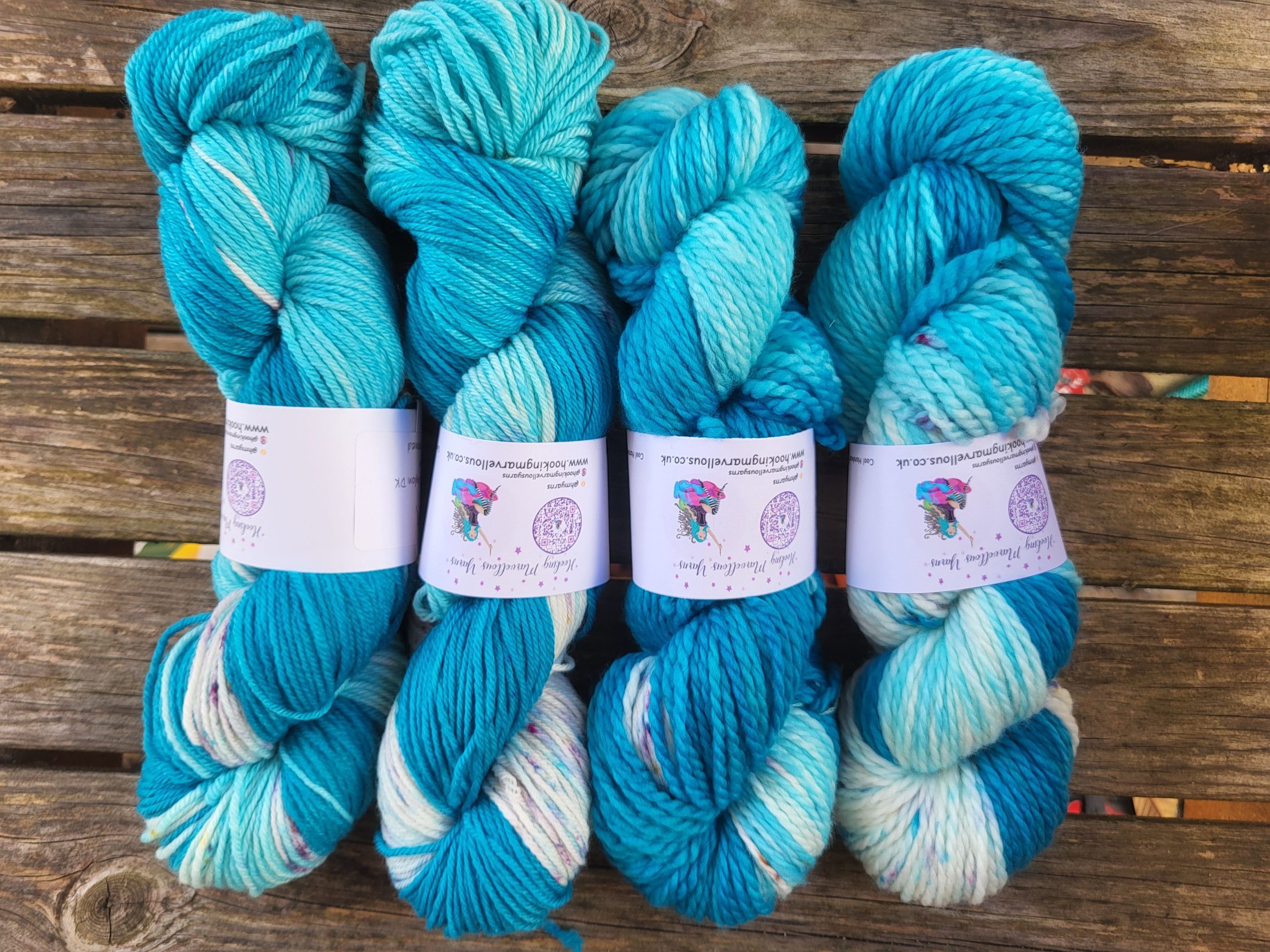 Ocean Splash on SW Merino & nylon DK - Image 3