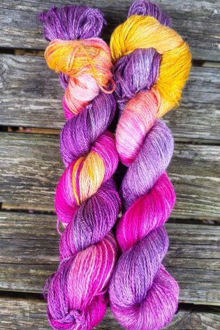 Sunset Shimmer on Bamboo 4ply Yarn
