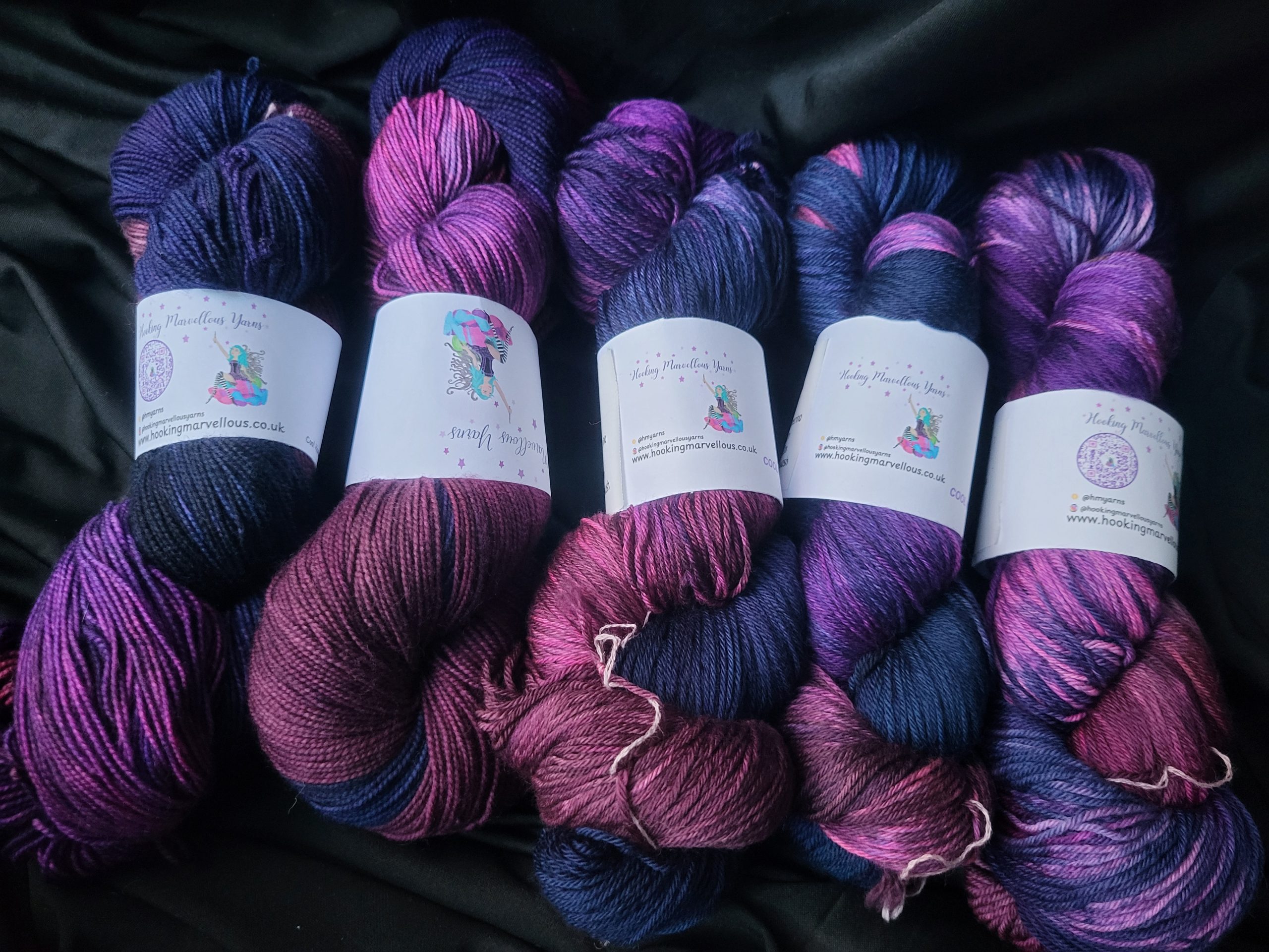 Voodoo on SW Merino & nylon high twist 4 ply yarn
