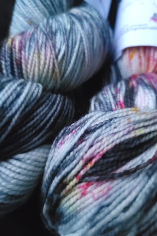 Embers on SW Merino & nylon high twist 4 ply yarn