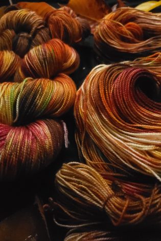 Windfall on SW Merino & nylon high twist 4 ply yarn